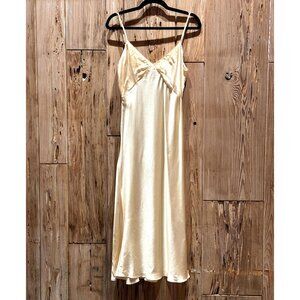 DAKOTA JINX  WOMEN'S RAQUEL BIAS CUT SATIN MIDI DRESS / XS-S /  NWOT